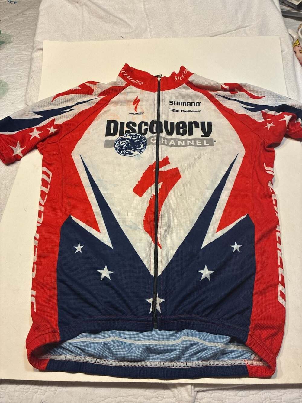 Worn by US Team member Cozza. Specialized Discovery Channel Stars and Stripes Cy